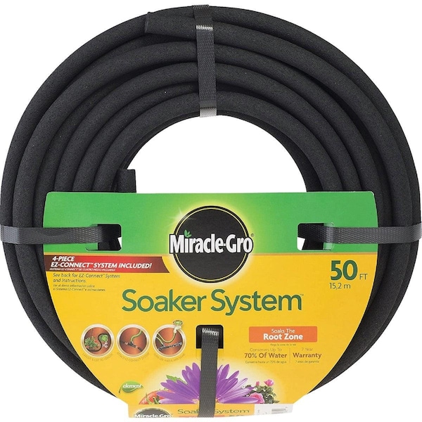 Miracle-Gro Advanced E-Z Connect 3/8 In. Dia. x 50 Ft. L. Drinking Water Safe Soaker Hose SMG12986 - main
